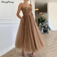 vintage sweetheart a line formal party dress long evening gown glitter sparkly dot tulle homecoming dress vestidos fiesta