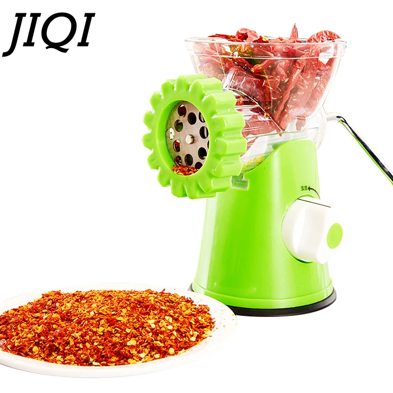 JIQI Высококачественная многофункциональная домашняя ручная мясорубка для мясорубки/овощей/специй ручная мясорубка колбаса