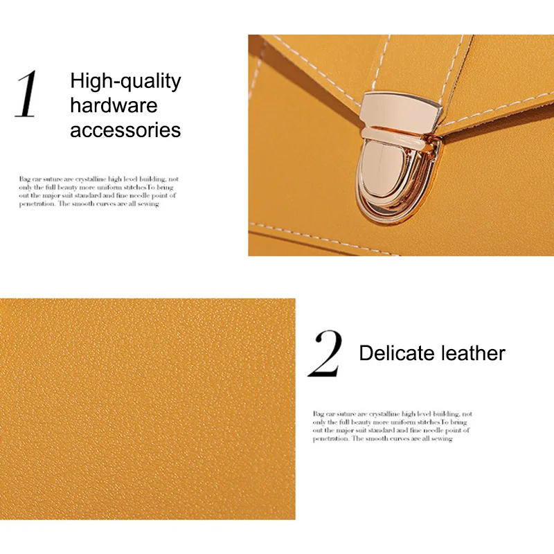 Женская сумка-мессенджер маленькая однотонная сумка через плечо с пряжкой для