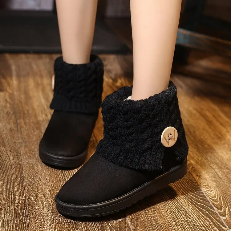 2018 зимние женские ботинки Ботильоны с пуговицами и закрытым носком Тканевая