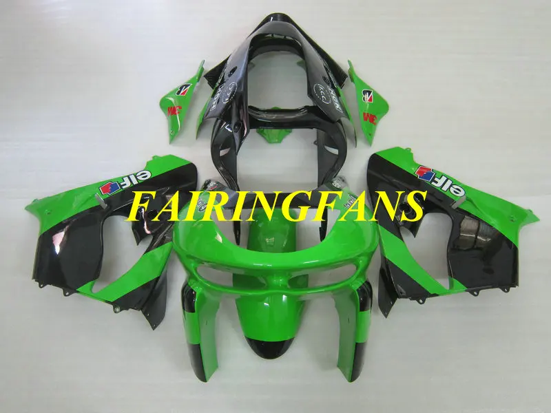 Мотоцикл обтекатель тела комплект для KAWASAKI Ninja ZX9R 98 99 ZX 9R 1998 1999 ABS зелено черные