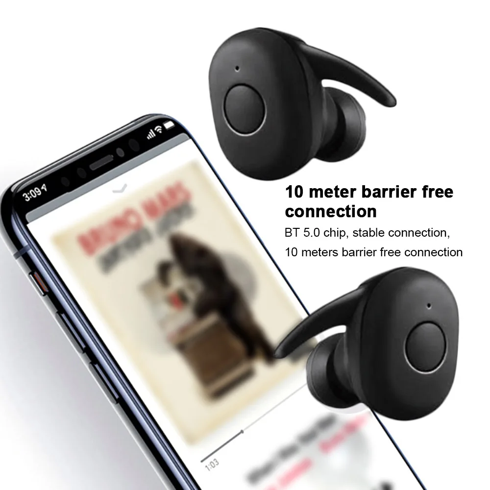 Новейшие Мини TWS беспроводные наушники Bluetooth стерео спортивные Смарт BT5.0 IPX7