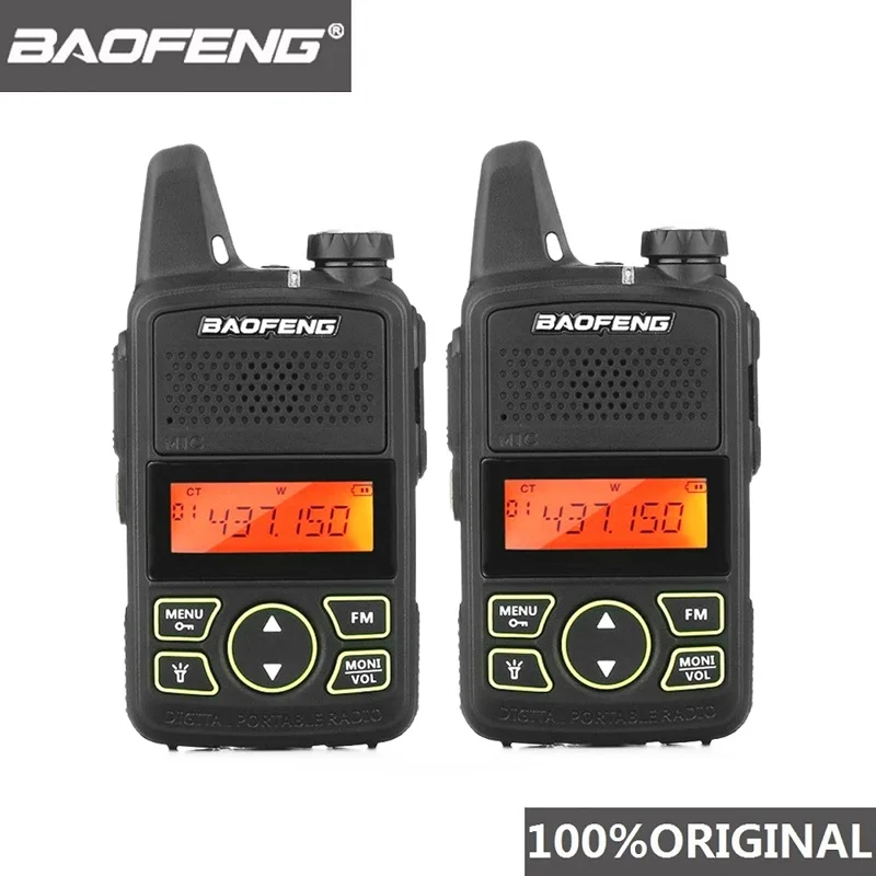 2 шт. Baofeng BF-T1 мини Детская рация UHF Портативный двухстороннее радио FM Функция Ham Радио Baofeng T1 USB Ребенка коротковолновым приемником