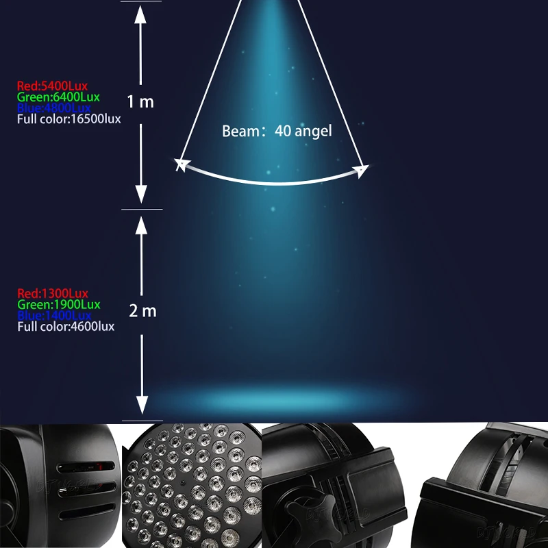 

Djworld (Big) Aluminum alloy LED Par 54x9W RGB Lighting Can Par LED For Dj Disco Decoration Party Wedding Bar Stage Party TV