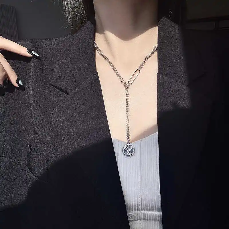 

Hot Sale New Brand Jewellery Long Tassel Hip Hop Chain Sweater Chain Fashion Women Vintage Party Necklace for Women Girls