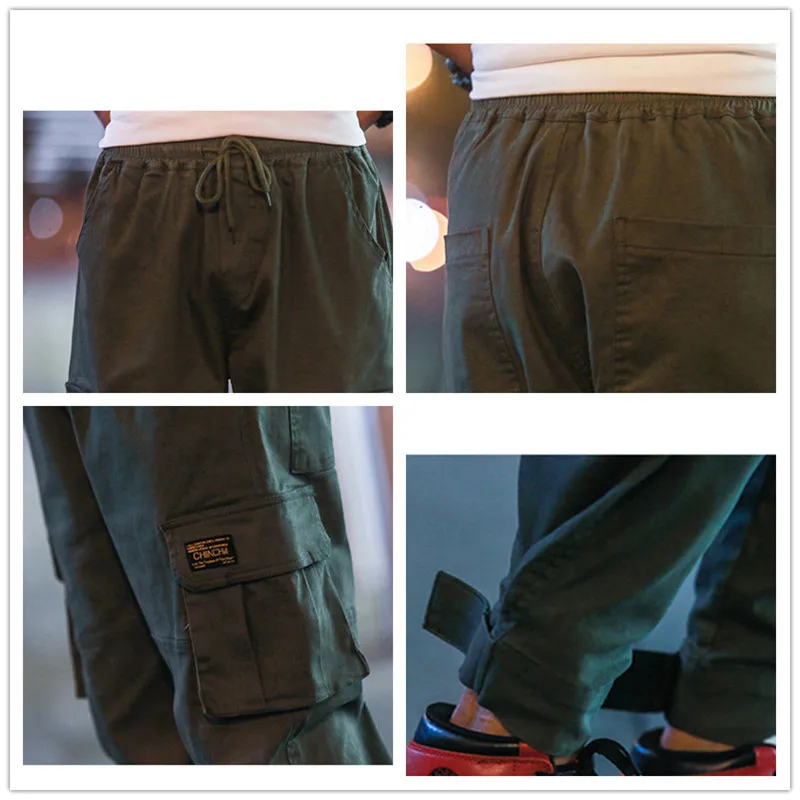 Брюки-карго JDDTON JE213 мужские на осень/зиму повседневные свободные штаны липучке