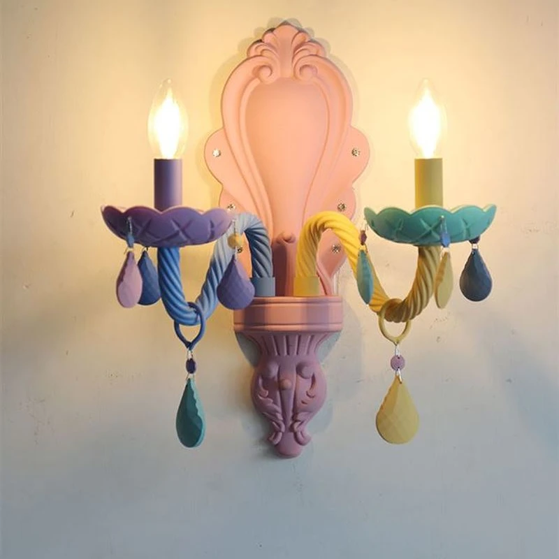 Американский настенный светильник с кристаллами лампа для детской комнаты