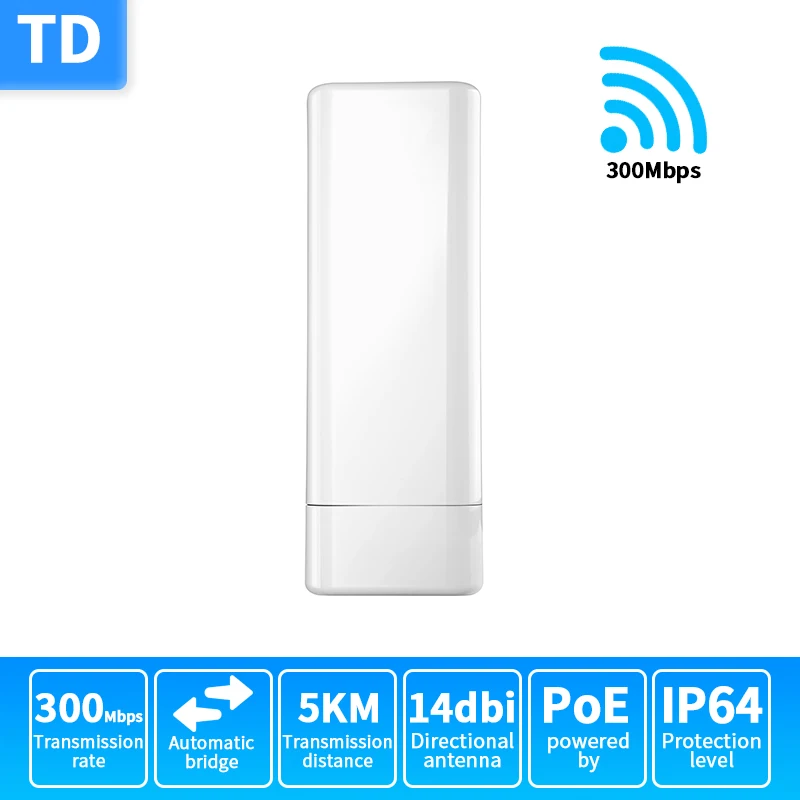 TD TDO4 5 км открытый точка мониторинга беспроводной мост 300 Мбит/с Wifi антенна AP