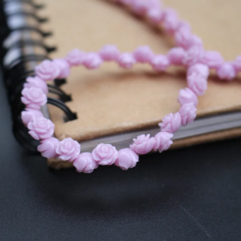 50 шт./лот 6 мм Искусственные коралловые бусины кабошон в форме цветка камелии