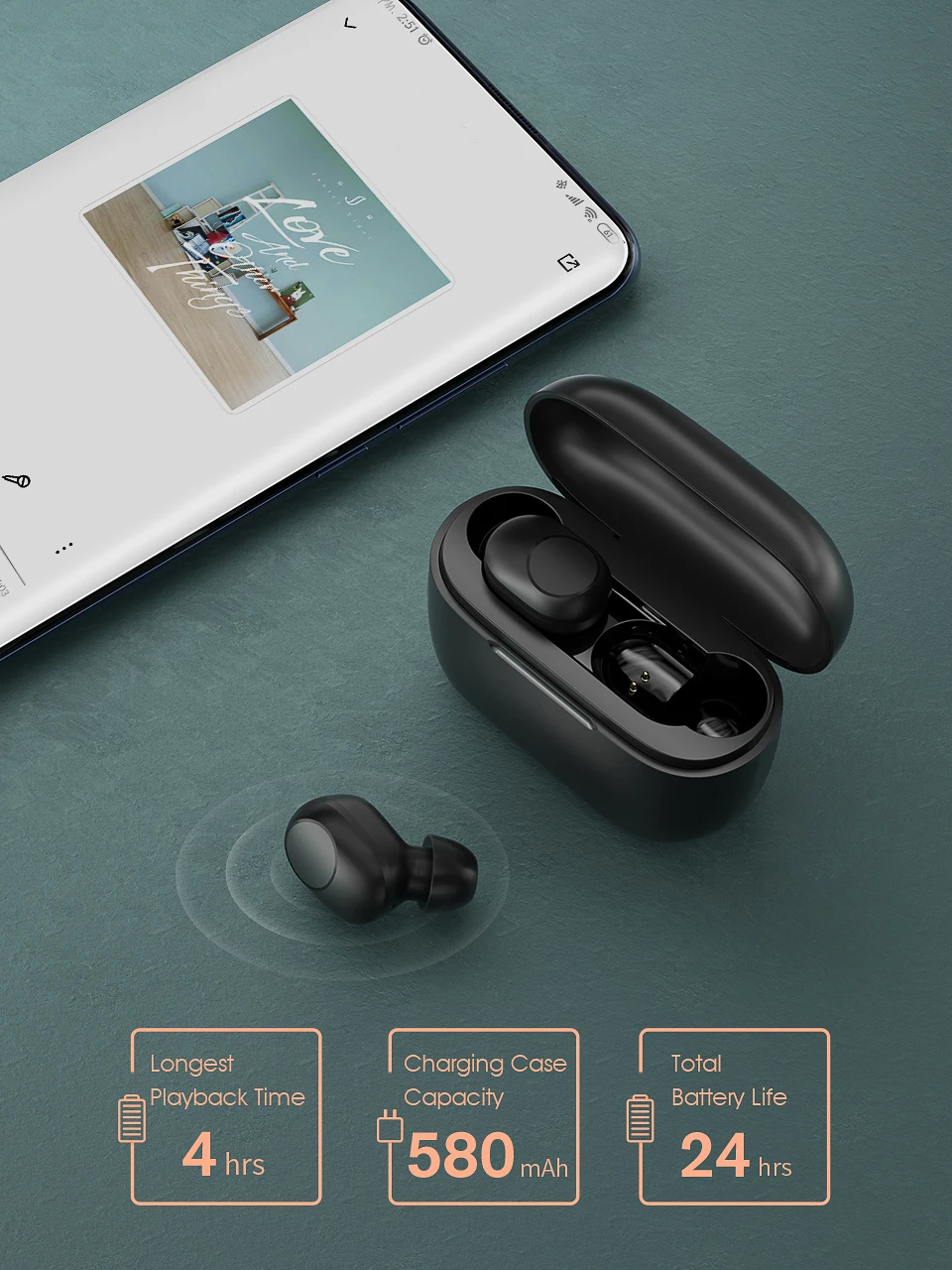 Haylou GT5 TWS Earphone 5.0 Wireless Bluetooth Touch Control HD Stereo Sound Gaming Headphone Charging Headset | Электроника