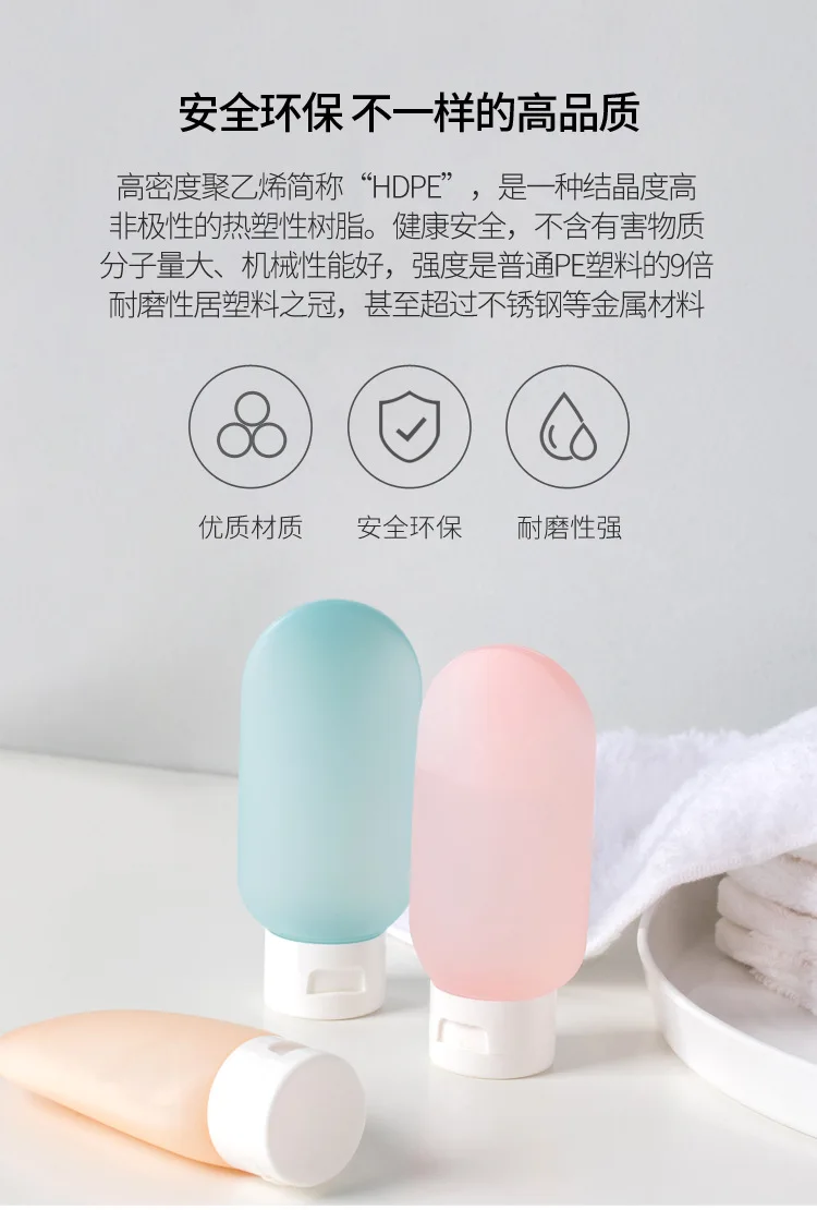Xiaomi Jordan& Judy, 3 шт./лот, пустая бутылка для косметики, шампунь, гель для душа, бутылочка для путешествий