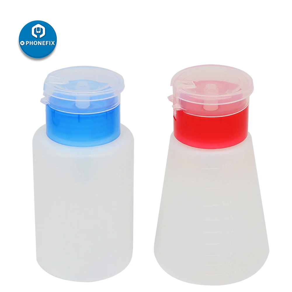 

180ML Plastic Bottle Liquid Alcohol Bottle Dispenser Press Pump Cleaning for iPhone Motherboard Repair Hand Tools