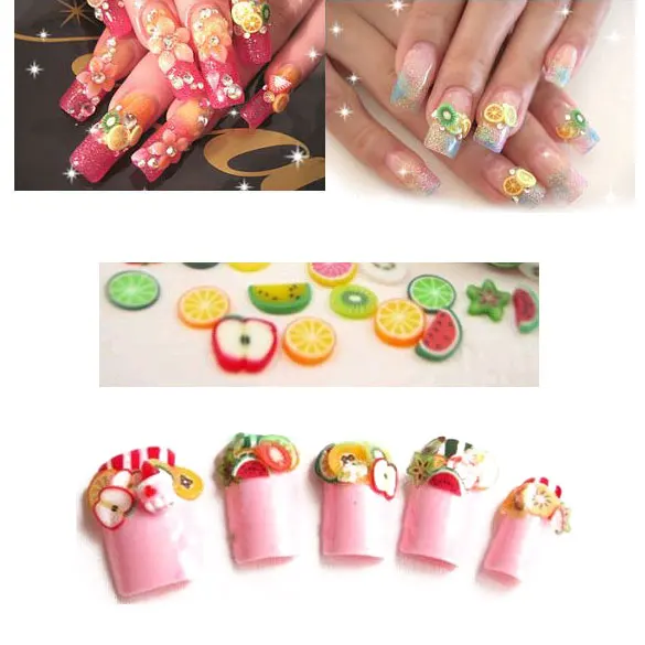 25 ломтиков для украшения ногтей из полимерной глины | Красота и здоровье