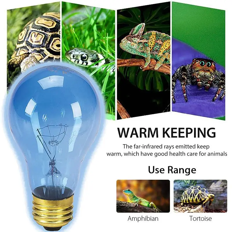 Лампа дневного света для рептилий инфракрасная Ночная лампа ящерицы аквариумная