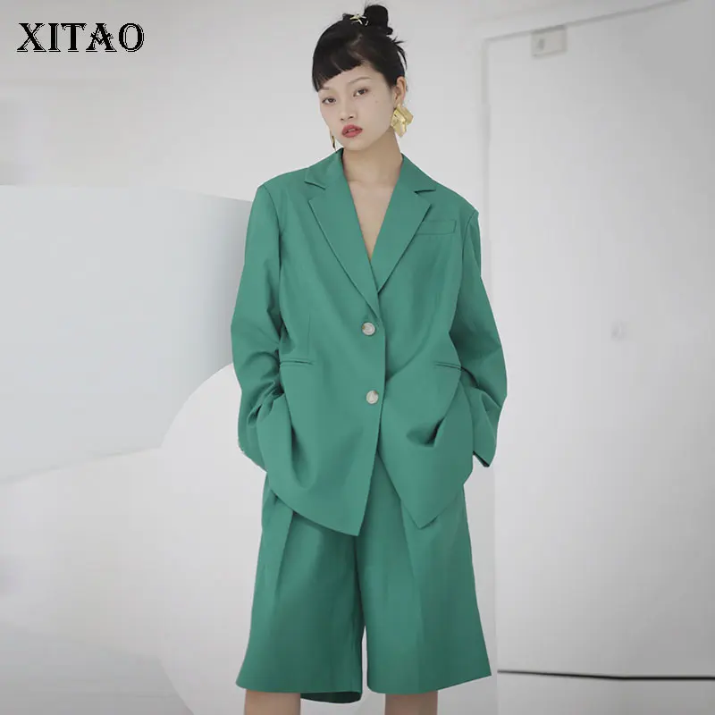 Винтажные брюки XITAO с высокой талией элегантные прямые свободные маленький