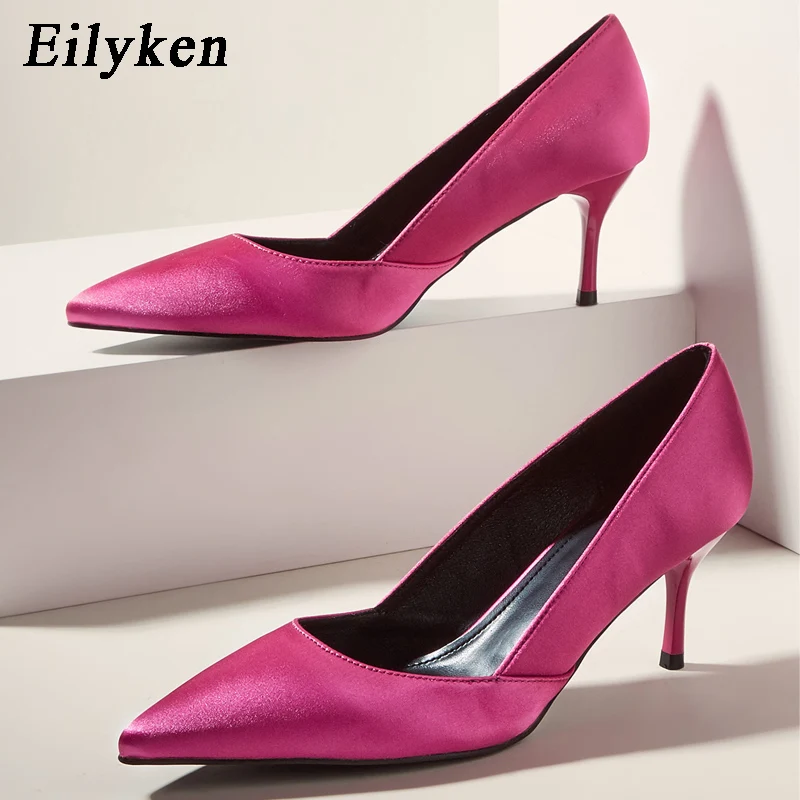 

Eilyken/женские туфли-лодочки; Новое поступление 2022 года; Пикантные туфли на тонком каблуке с острым носком; Женские вечерние модельные туфли; С...