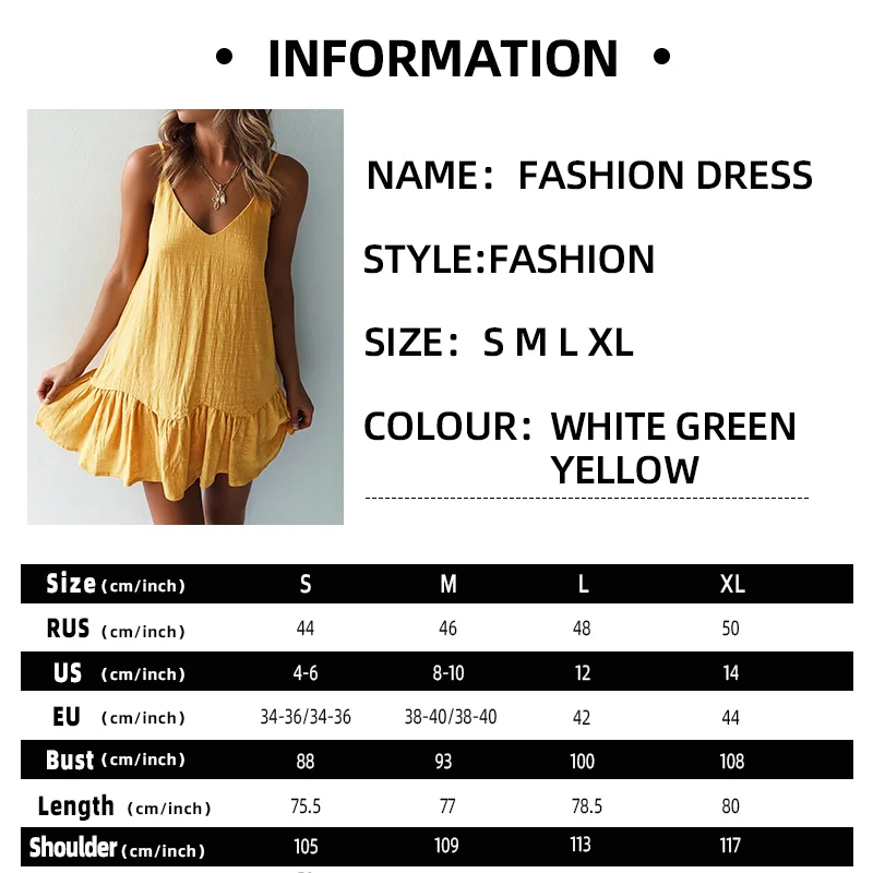 

Spaghetti Strap Dresses Off Shoulder V-Neck Halter Women Summer Dress 2021 Ruffle Sexy Solid Cotton Linen Mini Sundress Vestidos