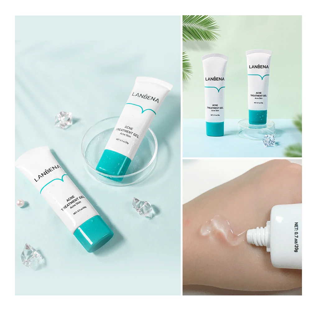 

LANBENA Acne Treatment Cream Remove Blackheads Pimples Gel Face Clean Effective Fade Marks Scars Refreshing Repair Damaged Skin