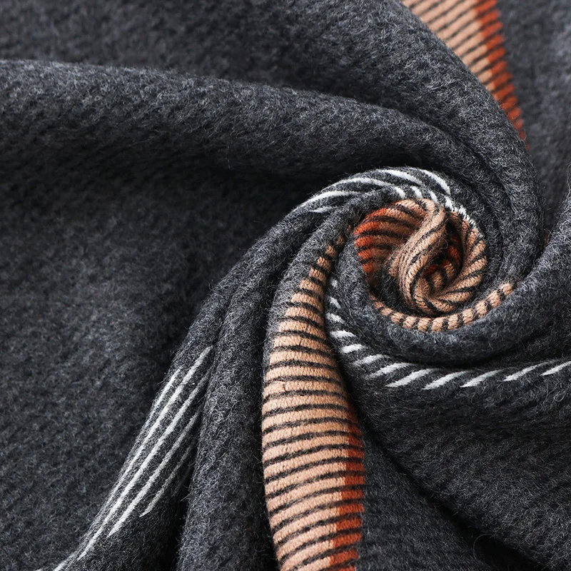 Мужской шарф для мужчин среднего и пожилого возраста утолщенный теплый осенне