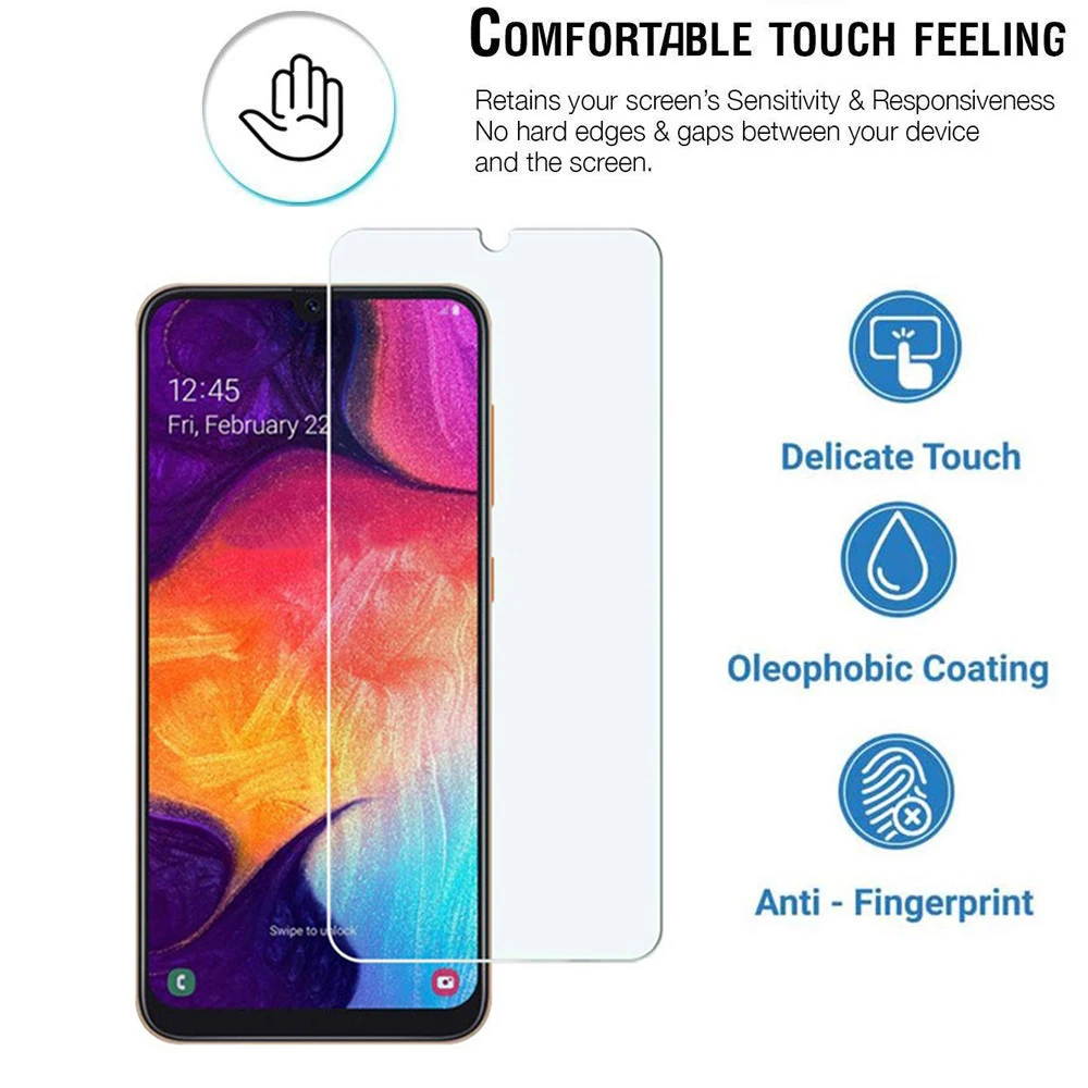 2 шт. закаленное Стекло для samsung Galaxy A50 A30 A20E M20 M30 M10 Экран Защитная пленка A90 A40 A80 A70 A60