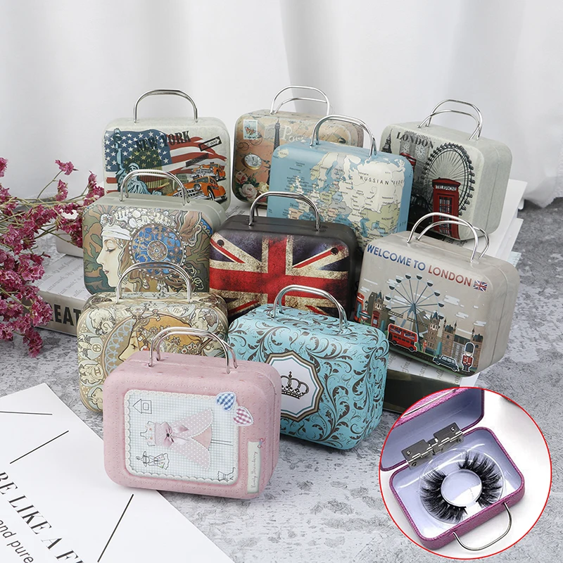 1 шт. Модный Роскошный чехол из стали для накладных ресниц пустой хранения