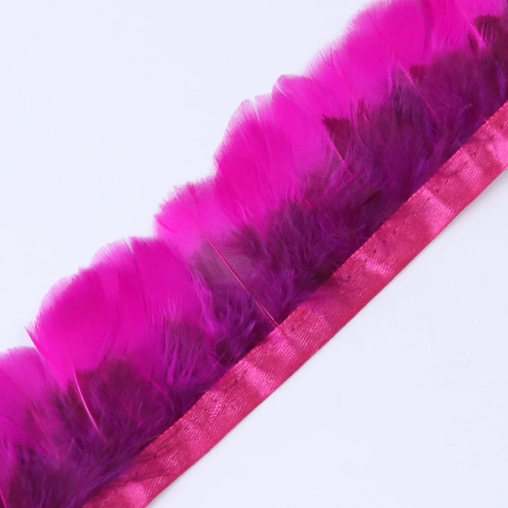 1 метр натуральное куриное перо отделка Высота 5-8 см перья фазана на ленте одежда