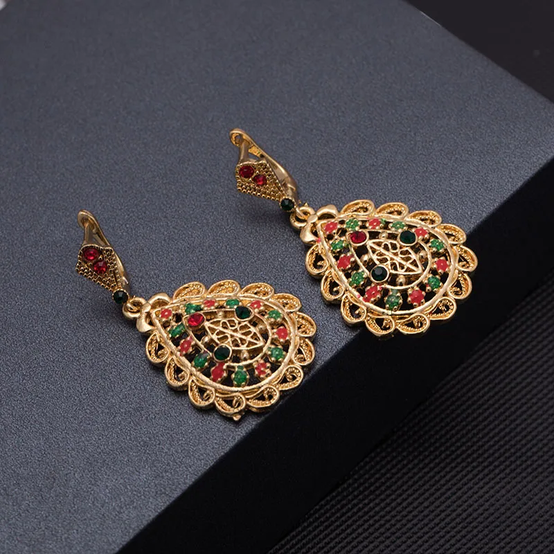 Серьги с бусинами 24 К Золотые серьги для женщин и девушек из Дубая Микронезии