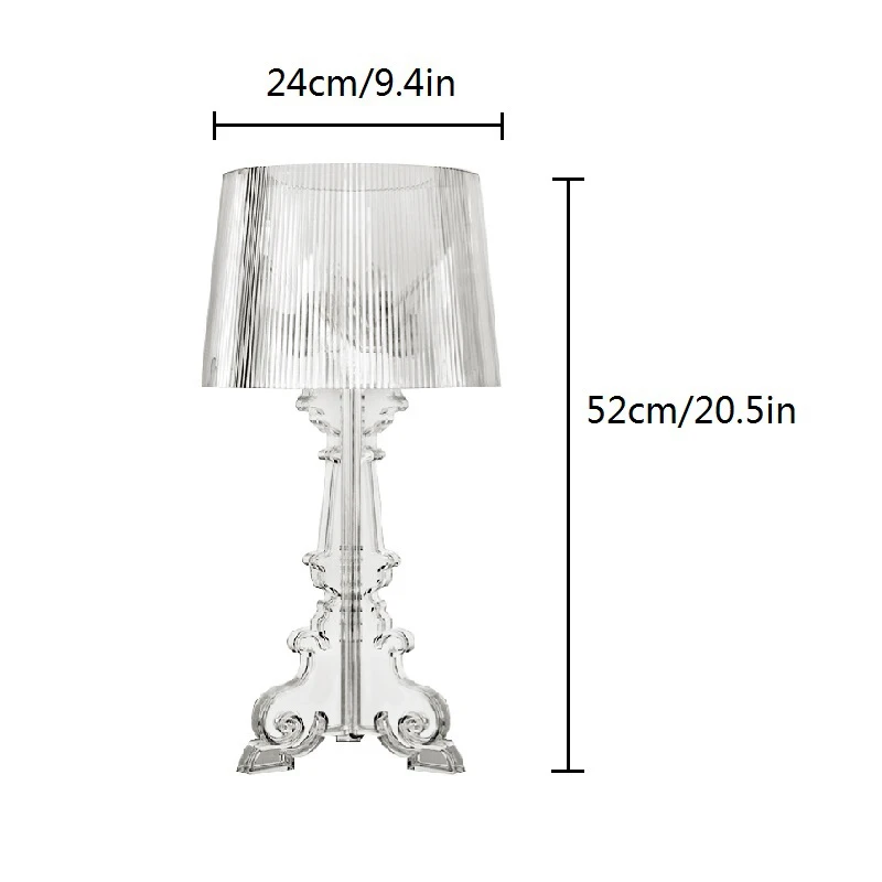 

Acrylic bedroom desk lamp bedside lamp living room desk lamp study desk lighting crystal art decoration ghost night E27 EU plug