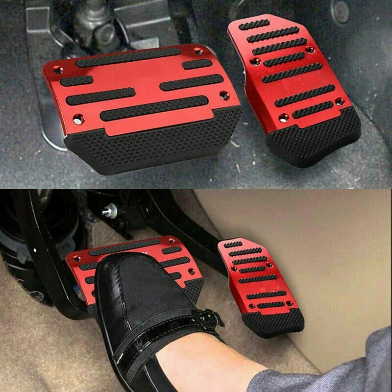 

Car Accelerator Pedal Automatic Transmission Manual Gear Car Pedal Brake Pedal Red Aluminium Alloy New 1pair Car Accessory