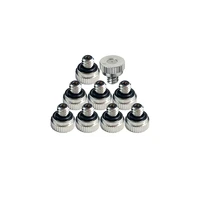 20pcs threaded nickel plated brass misting nozzle 0 1 0 5mm mister parts fog nozzle for patio misting system outdoor cooling