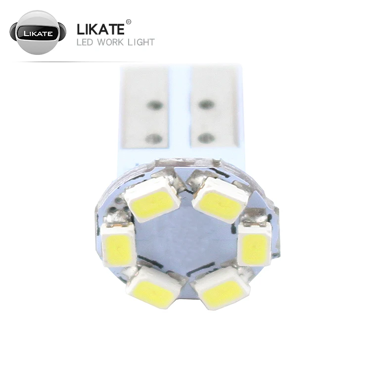 

LKT 2PCS 12V 6smd W5W Pingo T10 Led Bulb for Car Led Pinball Colorful Reversing Lights Lamp