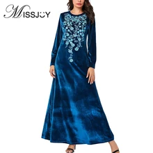 Бархатное платье MISSJOY для женщин мусульманское 2018 новое Абая