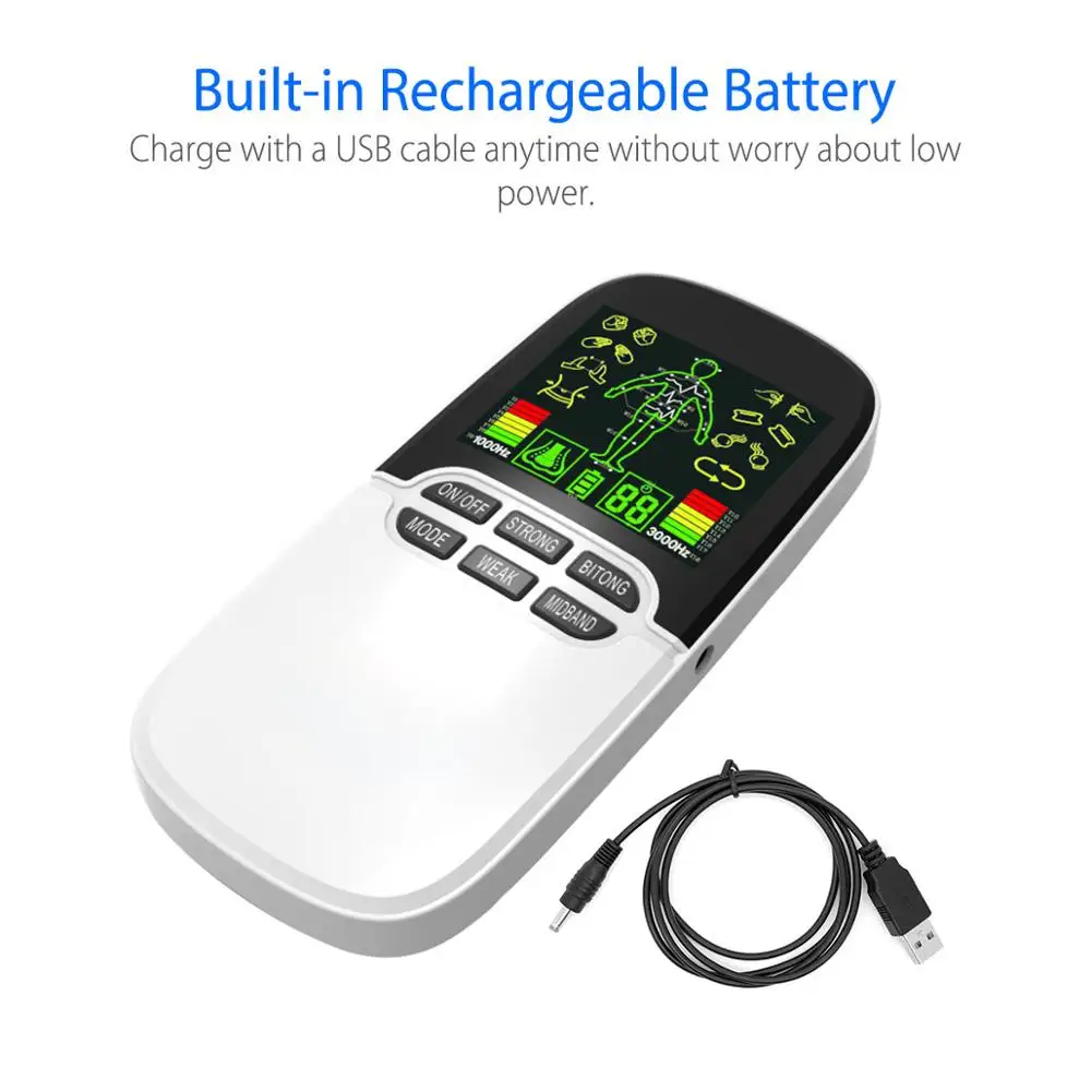 Цифровой массажер с двумя портами узел натяжителя перезаряжаемый для