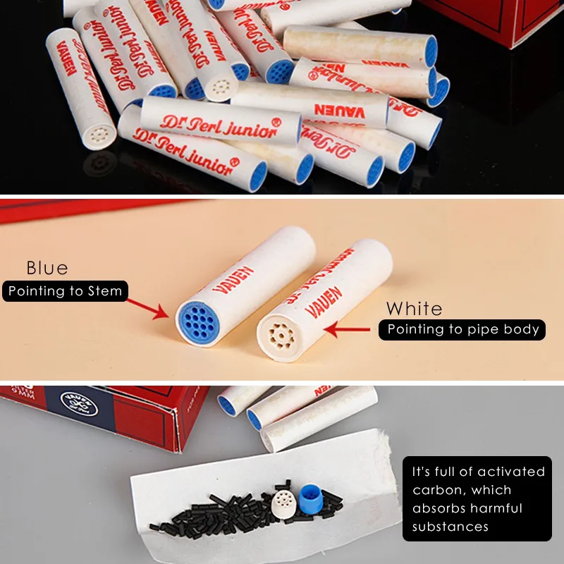 Фильтры для труб из активированного угля 100 шт.|Аксессуары сигар| |