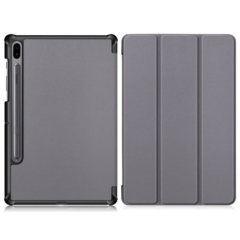 Grey Ультратонкий чехол для Samsung Galaxy Tab S6 10,5 SM-T860 SM-T865 10," планшет смарт-подставка чехол для Galaxy Tab S6 10,5 чехол - Цвет: Grey