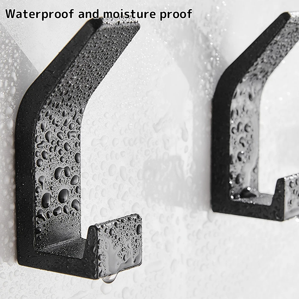 

3/5pcs Bathroom Towel Robe Hook Self Adhesive Wall Hanger Hook Livingroom Kitchen Accessories Clothes Bags Coat Hooks