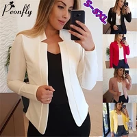 peonfly plus size elegant office ladies blazer women fashion long sleeve slim 2020 women spring casual jacket female 4xl 5xl