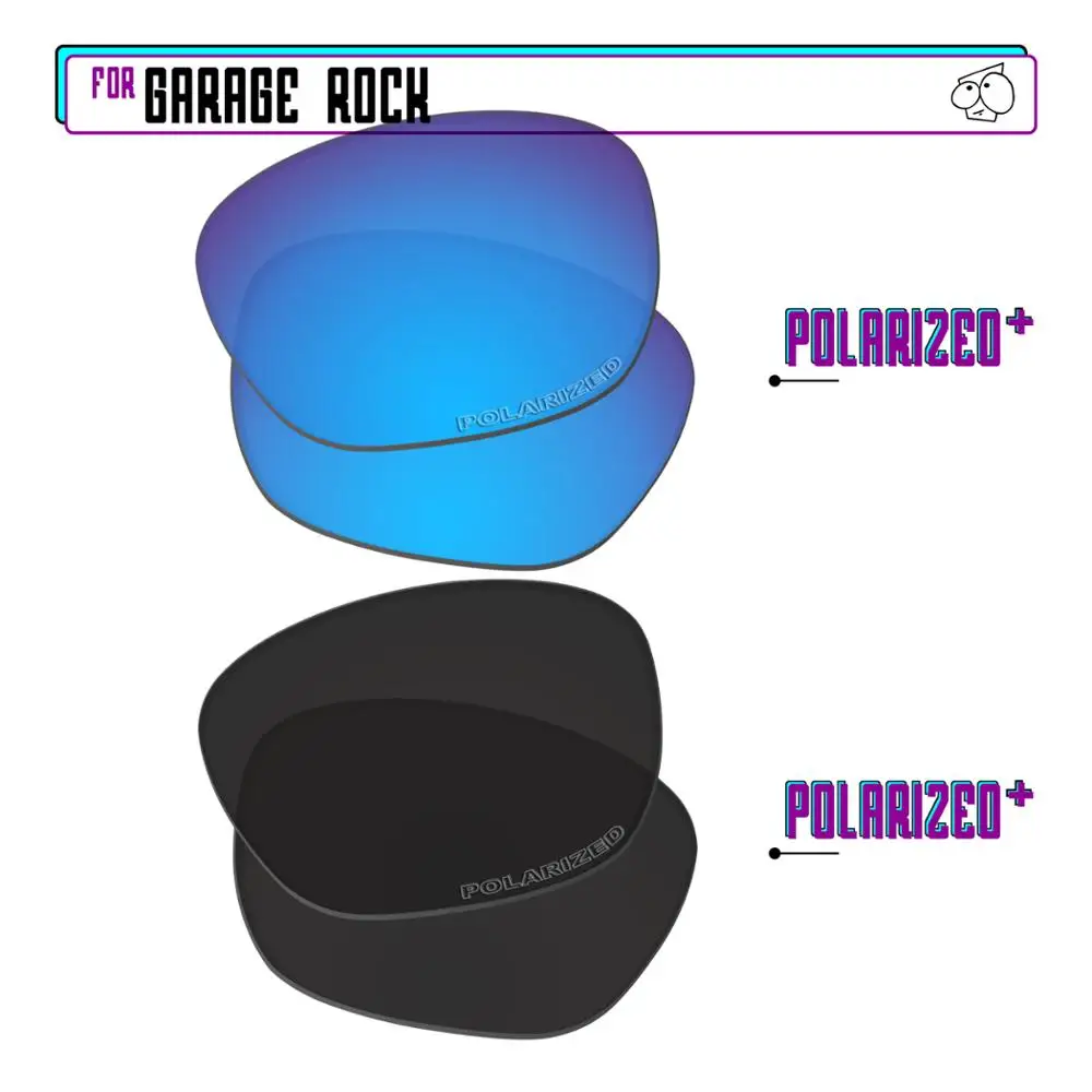 

Замена поляризованных сменных линз EZReplace для солнцезащитных очков Oakley Garage Rock-BlackPPlus-BluePPlus
