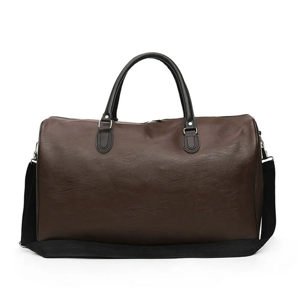 Мужская Дорожная сумка из искусственной кожи вместительная Портативная для