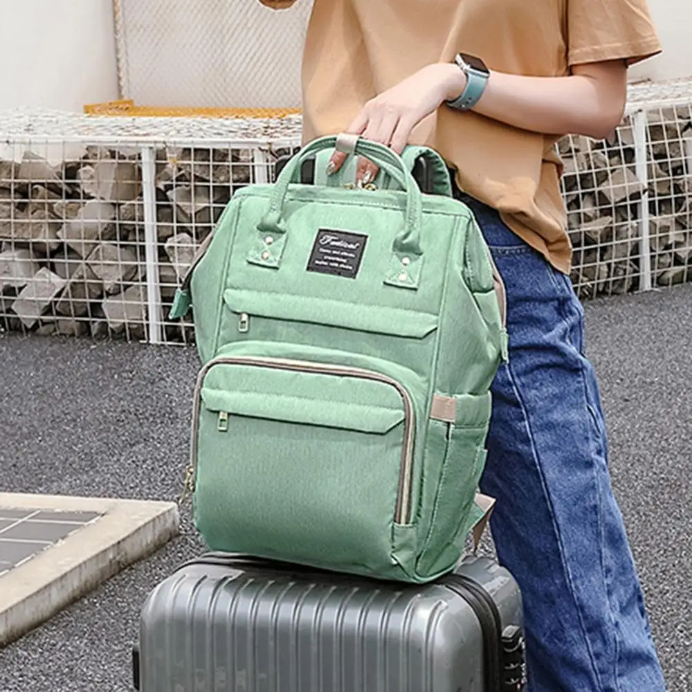 

Fashion Large Capacity Waterproof Zipper Travel Mommy Backpack Baby Nappy Bag
