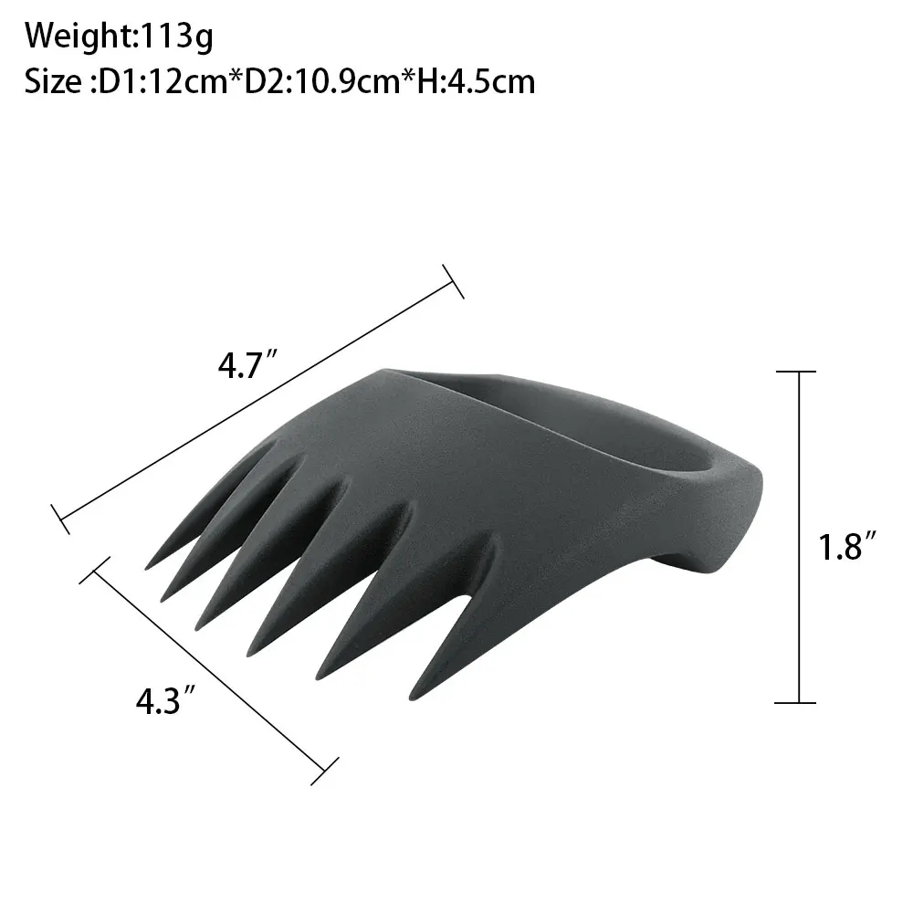 Пищевой пластик коготь медведя барбекю мясо вилка утолщение твердое сегментация