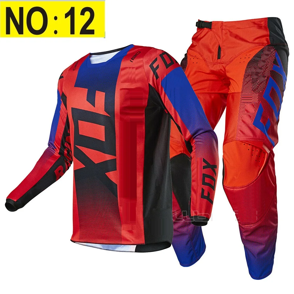 

New 2021 Racing Suit Fox 180/360 motocross jersey and pants mx Gear Set green motorbike clothing mtb enduro