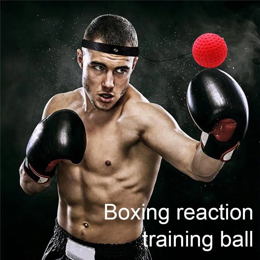 

Boxing Reflex Ball Set Difficulty Level Boxing Balls Speed Adjustable with Headband Reaction For Punching Training Agility D7S4