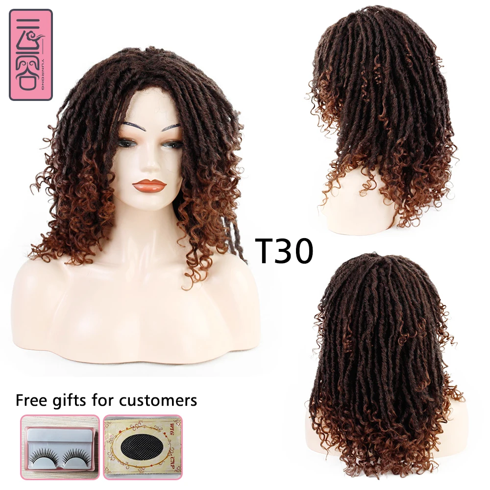 Парик YunRong для дредлока синтетические плетеные крючком волосы женщин 15 дюймов