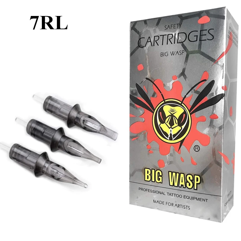 BIGWASP развивались серый Одноразовые стерилизованные Безопасность 7RL патроны иглы