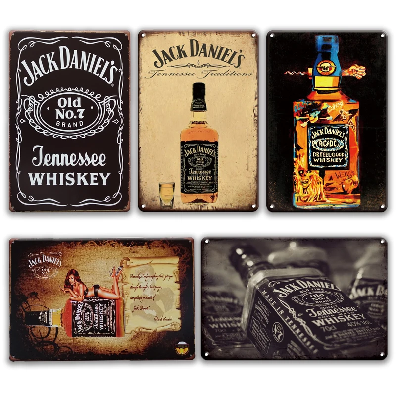 Металлическая настенная жестяная наклейка JACK для виски Декор дома в Ирландском