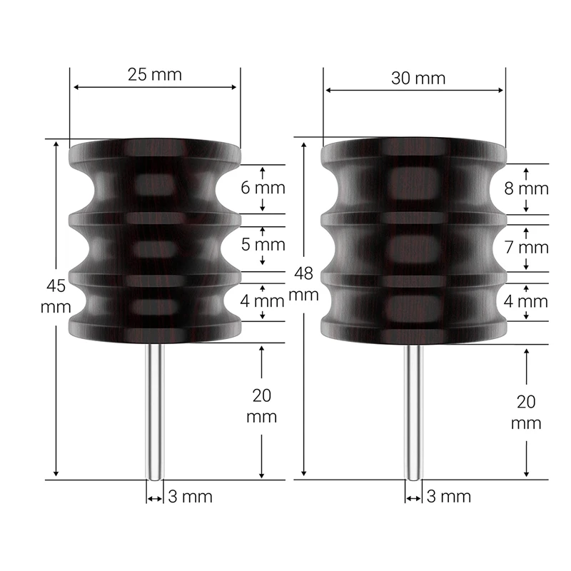 

4Pcs Leather Burnisher Bits for Rotary Dremel Tools Pointed Tip and Multi Grooved Burnishing Tips Made of Solid Tropical