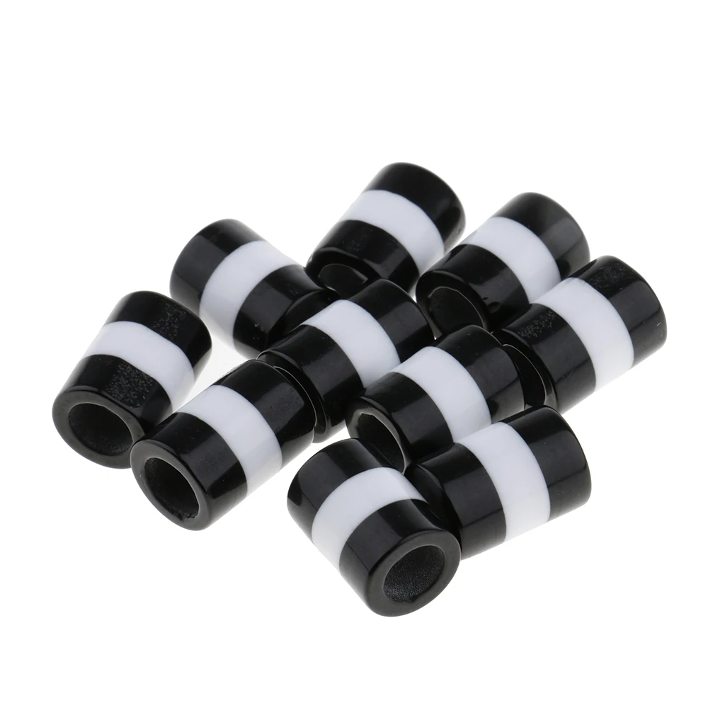 

Lot 10Pcs Resin Plastic Striped Hair Braid Beads Dread locks Bead Cuff Clip Hair Braiding Rings Hair Extenisons Decoration
