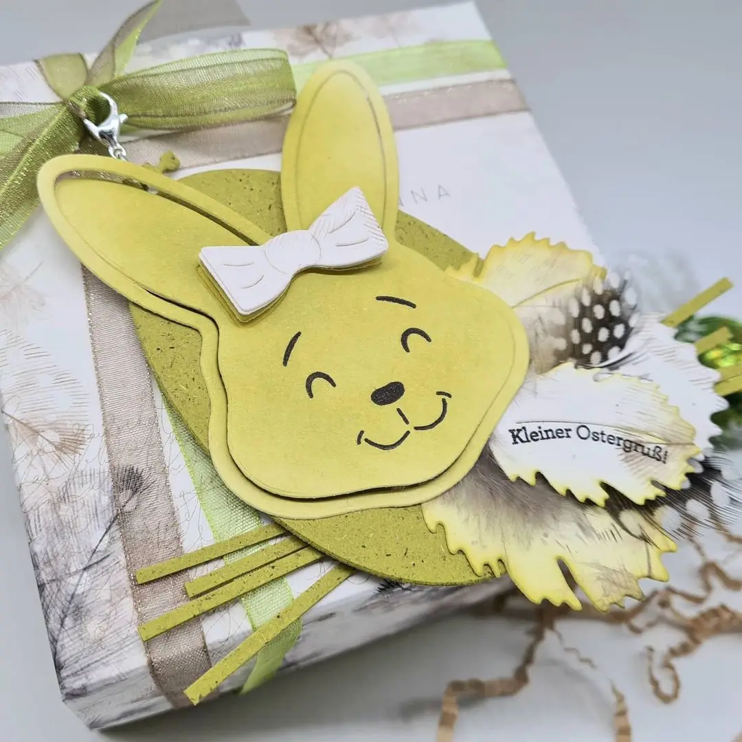 

NEW Rabbit Head Hollow Decoration Metal Cutting Dies New Diy Emboss Stencil Scrapbooking Dies for Card Making 2021 Easter