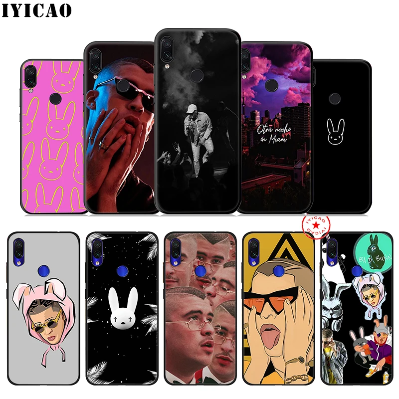 Плохой кролик реперские кепки мягкий чехол для Xiaomi Redmi Note 8 iPhone 7 6 Plus 5 iPad Pro/Redmi 5A 4X